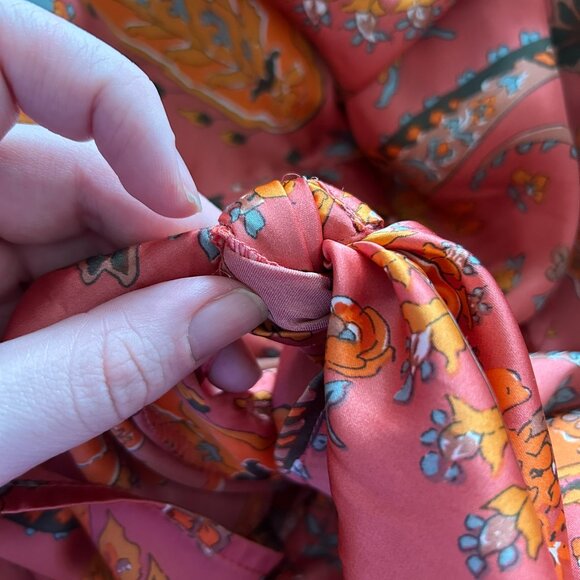 NWT Haver + Blair Burnt Orange Paisley Print Button-Up Blouse XL - Picture 13 of 16